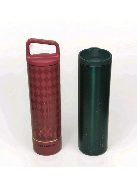 Starbucks Other - Brand New Set of 2 Starbucks Miir 2025 Holiday Red Diamond Green 20oz Tumblers